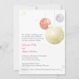 Winter Elegance Weihnachten Hochzeit Einladung