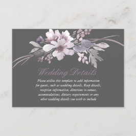 Winter Elegante Blumenzeitsempfehlung Begleitkarte