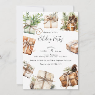 Winter-Elegante Holiday-Party Einladung