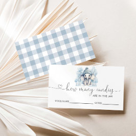 Winter Elephant Baby Dusche schätzt, wie viele Can Begleitkarte