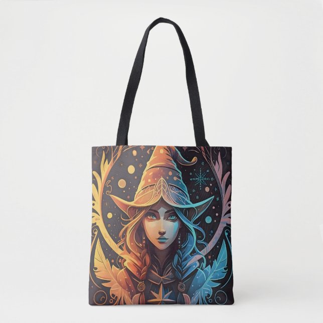 Winter Elf Whimsy: Schönes Logo-Design Tasche (Vorderseite)