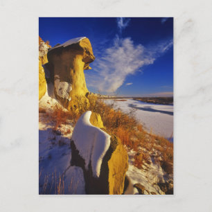 Winter entlang des Missouri River nahe Postkarte