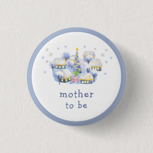 Winter Es Braucht Ein Dorf Mutter Baby Shower Button