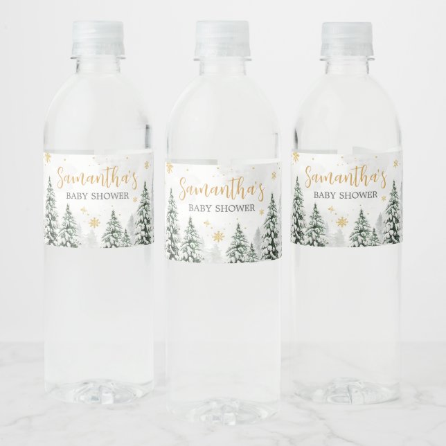 Winter Es ist kalt draußen Babydusche (Flaschen)