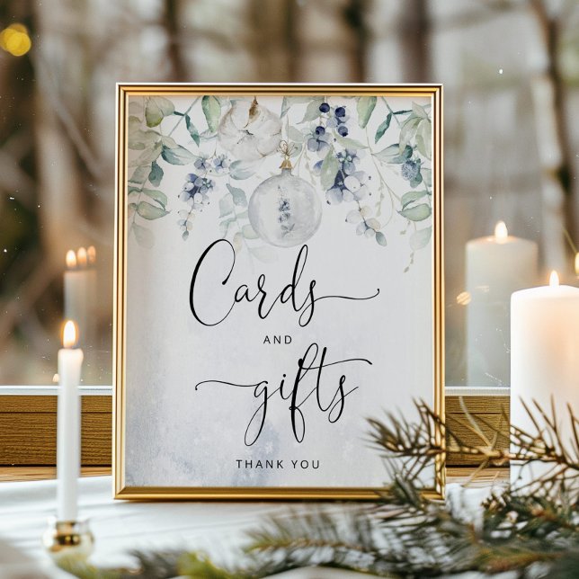 Winter Eukalyptus elegante Karten und Geschenke Poster (Von Creator hochgeladen)