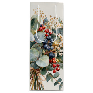 Winter-Eukalyptus Geschenktüte Für Weinflaschen