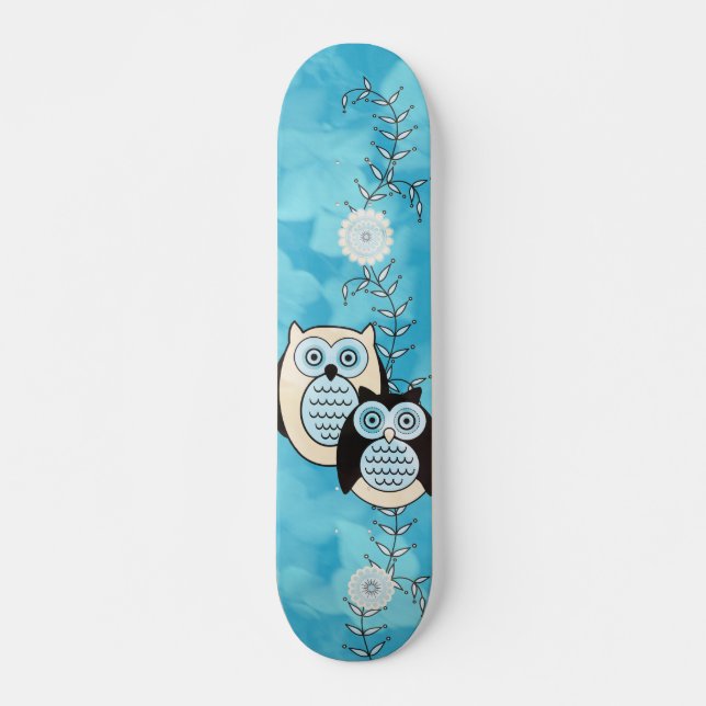 Winter-Eulen-Skateboard Skateboard (Vorne)
