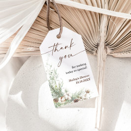 Winter Evergreen Baby Showtag Geschenkanhänger