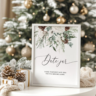 Winter-Evergreen-Datum-Jar-Bridal-Game-Poster Poster