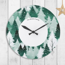 Winter Evergreen Forest Snow Trees Personalisiert
