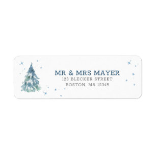 Winter Evergreen Forest Watercolor Hochzeit