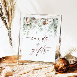Winter Evergreen Holiday Cards and Gifts unterzeic Poster