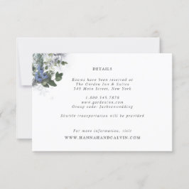 Winter Evergreen Wedding Details Card Einladung