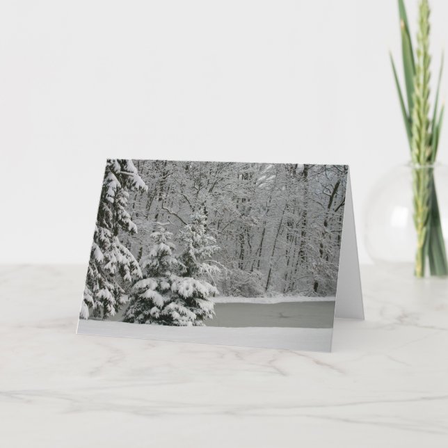 Winter Evergreens Notecard Karte (Vorderseite)