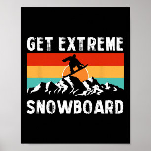 Winter Extreme Sportgebirge Snowboardfreiheit Poster