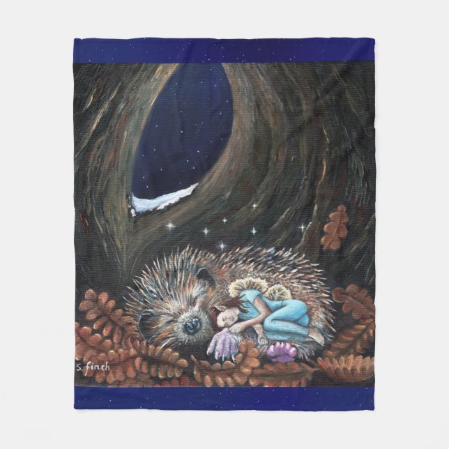 Winter Fairy Guardian of Dreams Fleecedecke (Vorderseite)