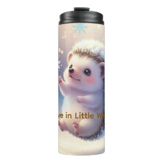 Winter Fairy Hedgehogs – Cute Snowflake Thermosbecher