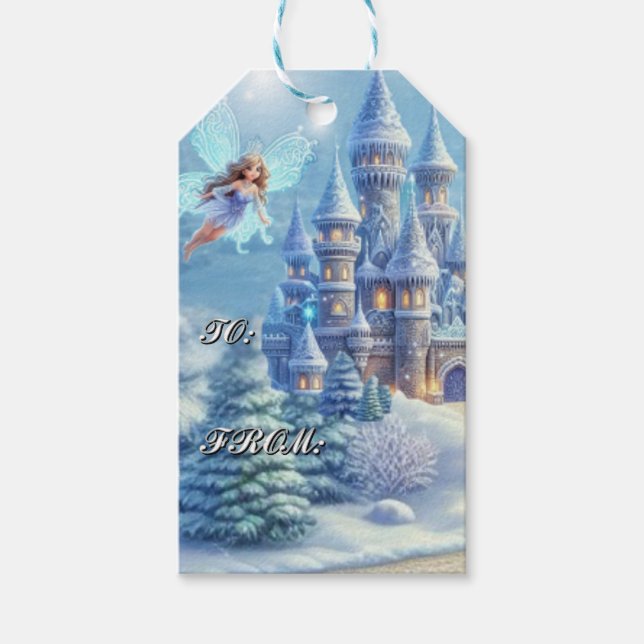 Winter Fairy Königreich | Holiday Themed Geschenkanhänger (Vorderseite)