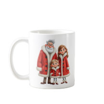 Winter-Familie Premium Cozy 3D Pixar Wasserfarbe
