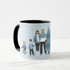 Winter Familienspass Weihnachtsfeiertag Tasse