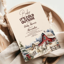 Winter Farm Animals Weihnachtsdusche