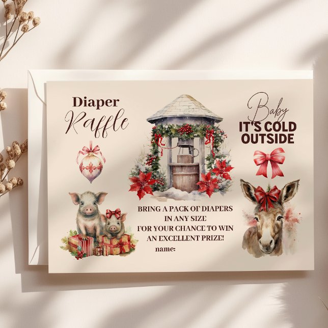 Winter Farm Animes Weihnachts Diapper Raffle Begleitkarte (Von Creator hochgeladen)