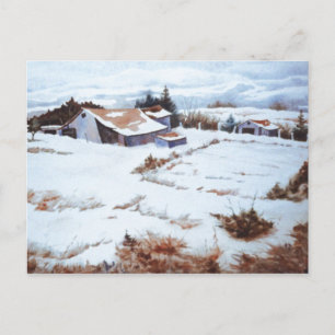 "Winter Farms" Landstraßen Postkarte