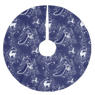 Winter feenhafter toile Weihnachtsbaumrock Polyester Weihnachtsbaumdecke