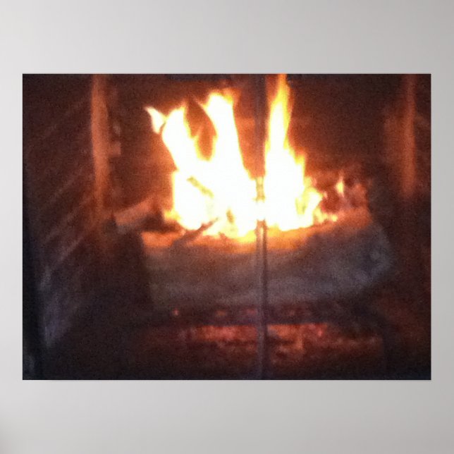 Winter Fireplace Poster (Vorne)