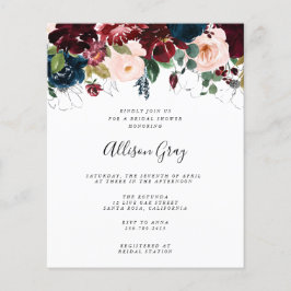Winter Floral Brautparty | Flyer Haushalt