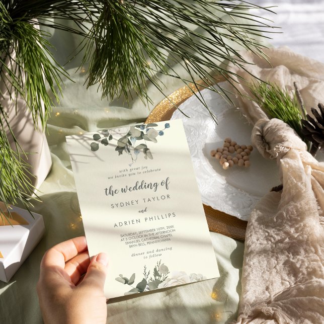 Winter floral | Elfenbeinkühe — Einladung (Von Creator hochgeladen)