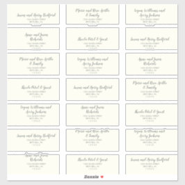 Winter floral | Ivory Wedding Guest Address Labels