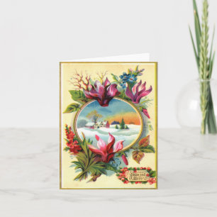 Winter Floral Karte