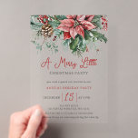 Winter Floral Merry Little Christmas Party Acryleinladungen<br><div class="desc">Winter Floral Merry Little Weihnachten Party Einladung</div>