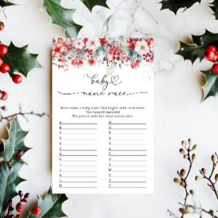 Winter Floral Name Race Baby Showspiel