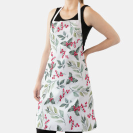 Winter Floral Pattern Schürze