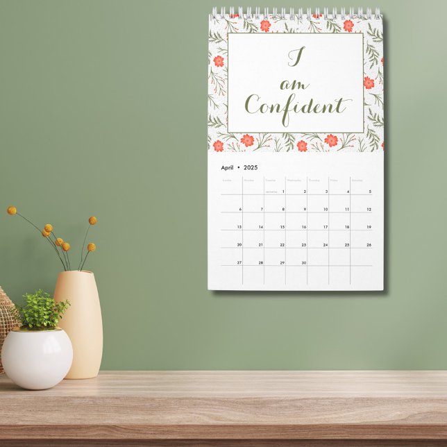 Winter Floral Script Positive Affirmation 2025 Kalender (Von Creator hochgeladen)