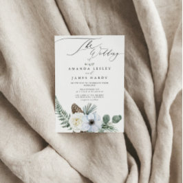 Winter Floral Watercolor Wedding Party Einladung