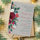 Winter Floral Weihnachten Dezember Hochzeit Einladung<br><div class="desc">Diese Hochzeitseinladung ist perfekt für eine Hochzeit im Urlaub! Auf der links Seite ist es mit Winterblumengeschmack geschmückt,  auf der rechten Seite befindet sich der Einladungstext. Bitte kontaktieren Sie mich,  wenn Sie Hilfe bei der Formatierung Ihres Informationstextes auf dieser Hochzeitseinladung wünschen.</div>