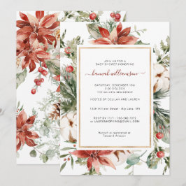 Winter florale Vegetation | Weihnachtsdusche Einladung