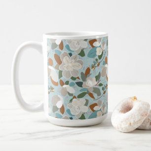 Winter Florals Blue Gray Kaffeetasse