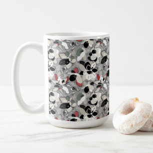 Winter Florals Gray Black Kaffeetasse