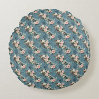 Winter Florals Rundes Kissen