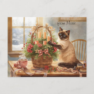 Winter Florist  Cozy Cat Weihnachtskollektion Feiertagspostkarte