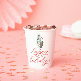 Winter Foliage Holiday Beverage Cups Pappbecher