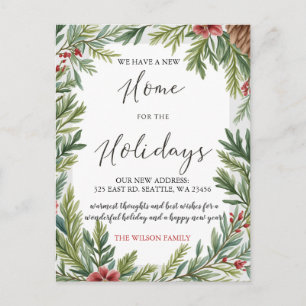 Winter Foliage New Zuhause Holiday Moving Postkarte