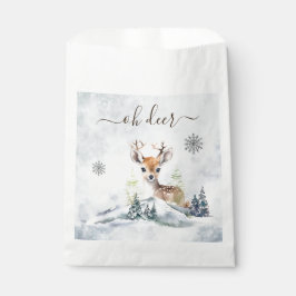 Winter Forest Baby Deer Animal Baby Dusche Geschenktütchen