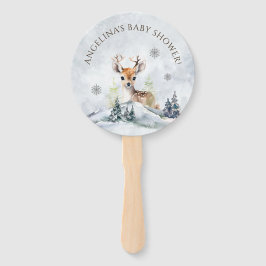 Winter Forest Baby Deer Baby Dusche Fächer