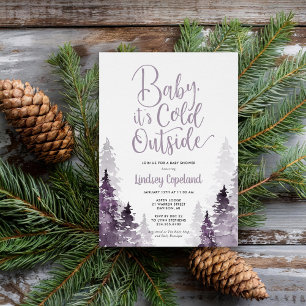 Winter Forest Baby Dusche Einladung