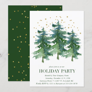 Winter Forest Company Weihnachtsfeier Einladung